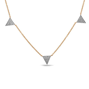Zig Zag Triple Triangle Necklace