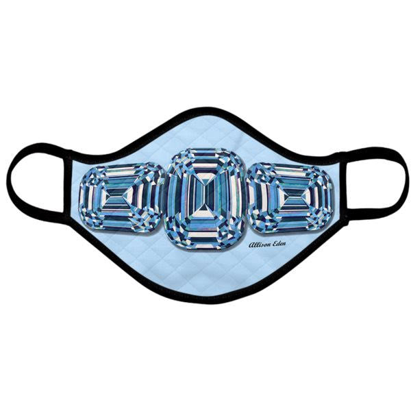 Blue Diamond Blue Fashion Mask