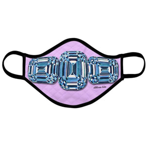 Blue Diamond Pink Fashion Mask