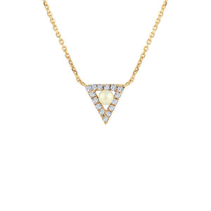 Mini Triangle with Pearl Necklace