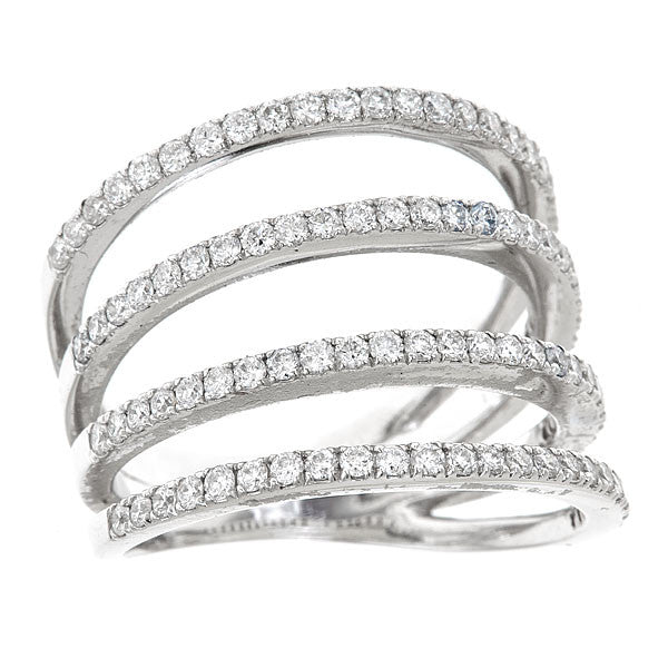 Four Row Band Ring